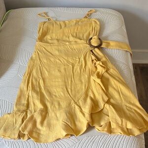 American Eagle Outfitters Yellow Asymmetrical Dress